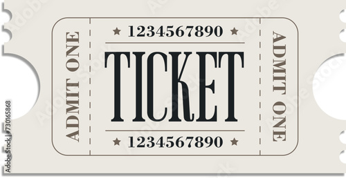 Cinema ticket, Movie, Coupon, Retro, Illustration