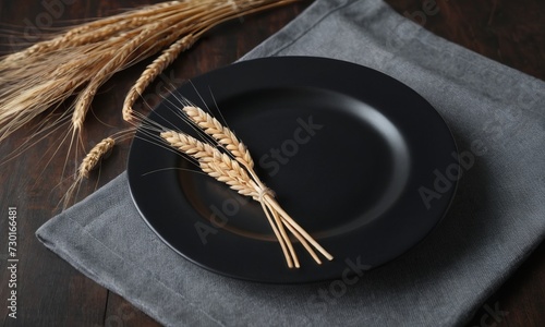 Capturing the Beauty of Ceramic Plate and Wheat