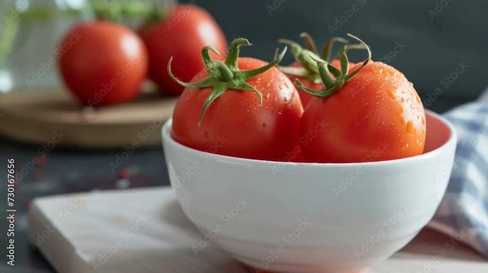 Fresh tomatoes in a bowl 