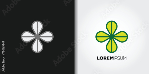 lucky leaves logo set