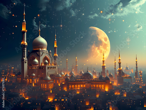 ramadan kareem background vector graphics illustration 