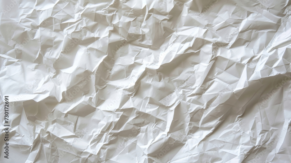 Obraz premium Crumpled White Paper Texture, Map.