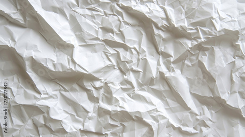 Crumpled White Paper Texture, Map.