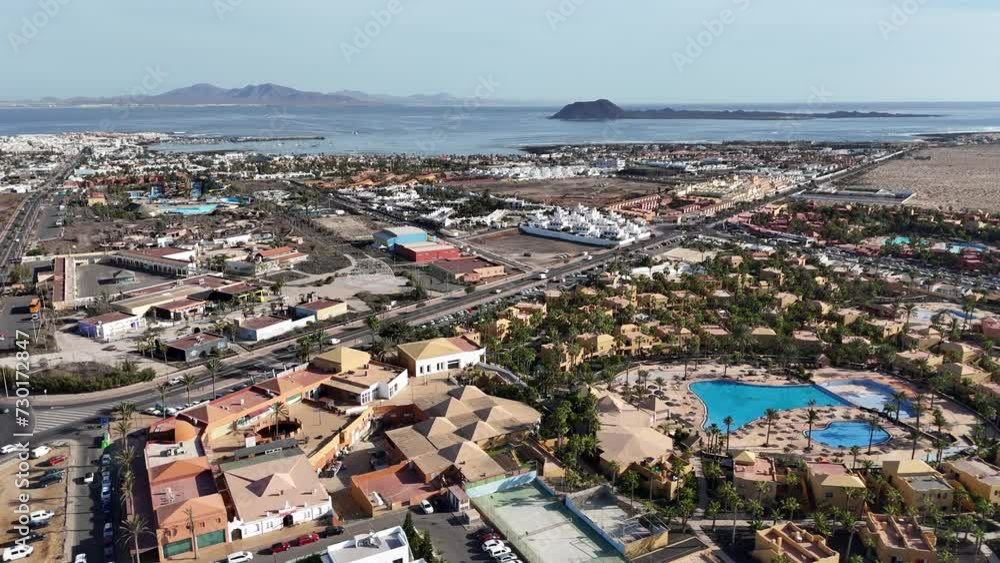 Fuerteventura, Canary island, Corralejo. Aerial view. Fuerteventura, Canary island, Corralejo. Aerial view.