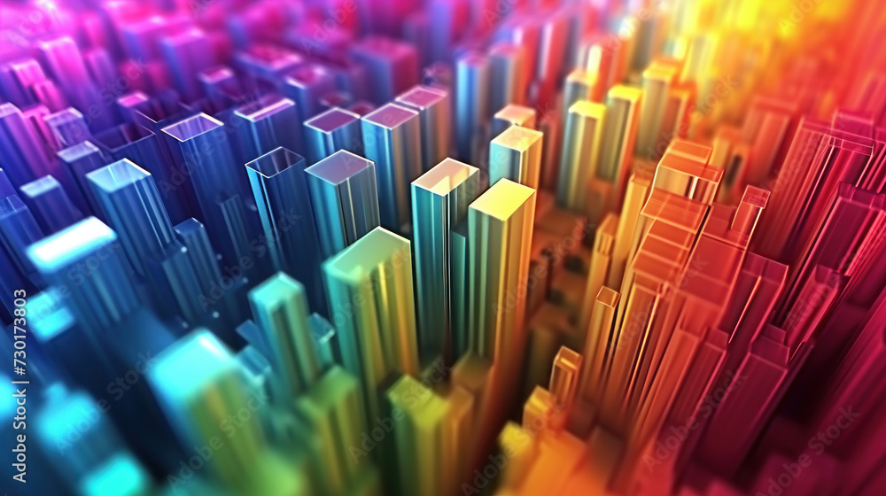 A stunning 3D render of an abstract multicolor spectrum. A stunning 3D render of an abstract multicolor spectrum.