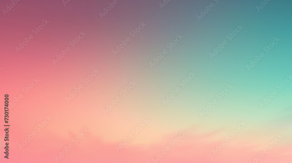 Gradient background from mint green to raspberry.