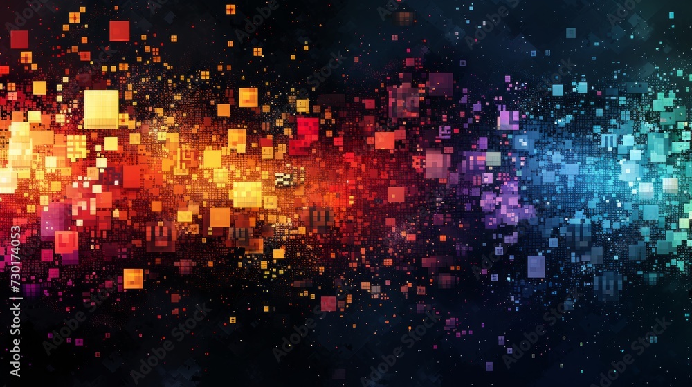 Pixel art arrangements create a captivating Pixel art arrangements create a captivating