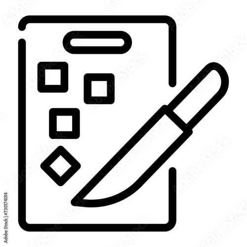 cutting line icon