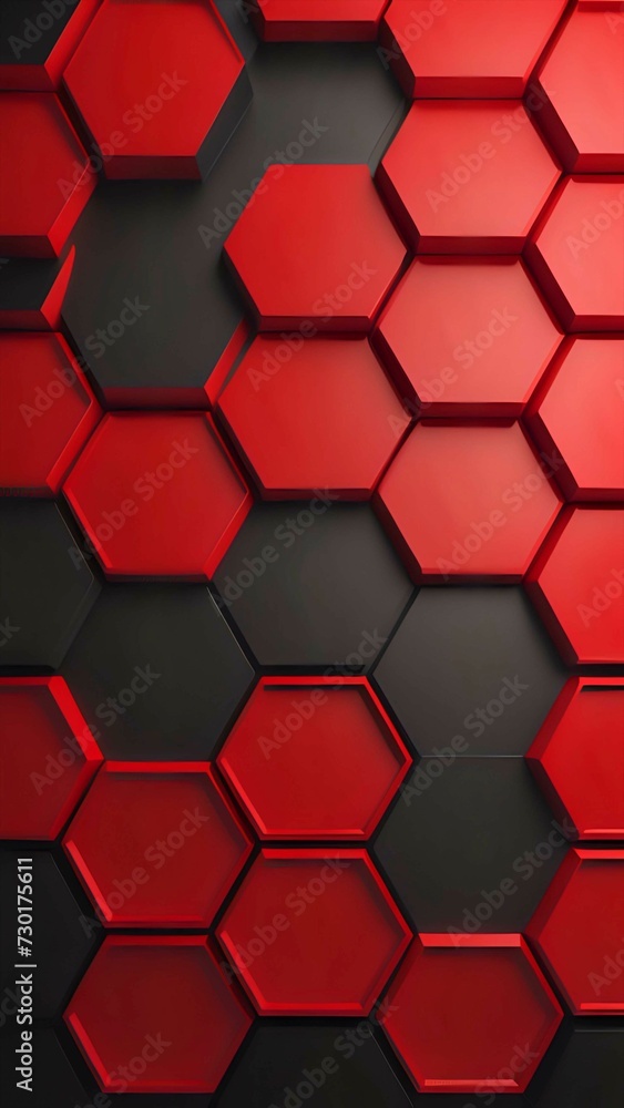 Abstract red hexagon or honeycomb background AI Generated. Abstract red hexagon or honeycomb background AI Generated.