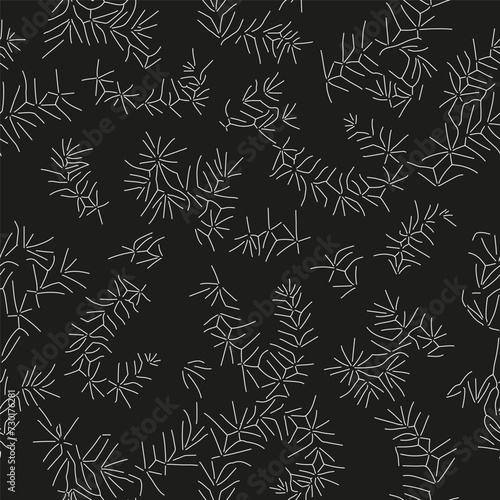 Seamless pattern spruce, branches