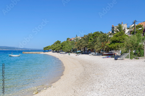 Beach and Village of Bratus,Makarska Riviera,adriatic Sea,Dalmatia region,Croatia