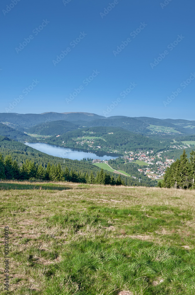view of Lake Titisee close to Titisee-Neustadt in Black Forest,Baden-Württemberg,Germany