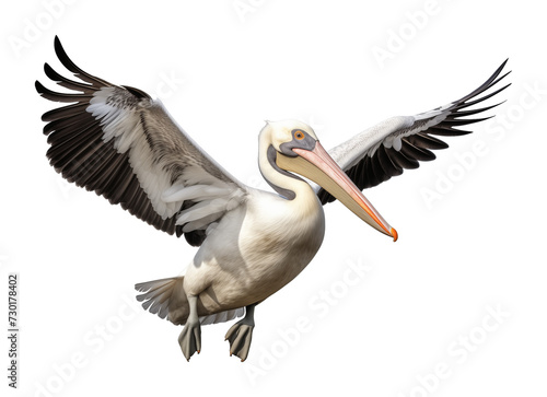 Pelican Flying Isolated on Transparent Background  © RenZen