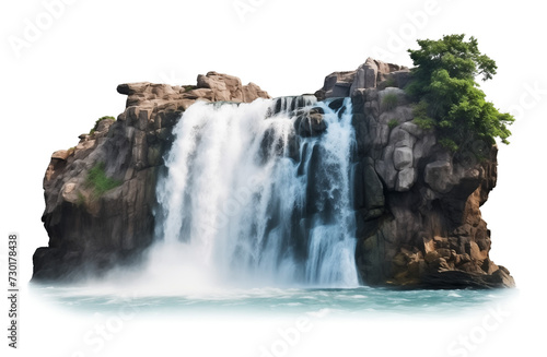 Waterfall Isolated on Transparent Background 