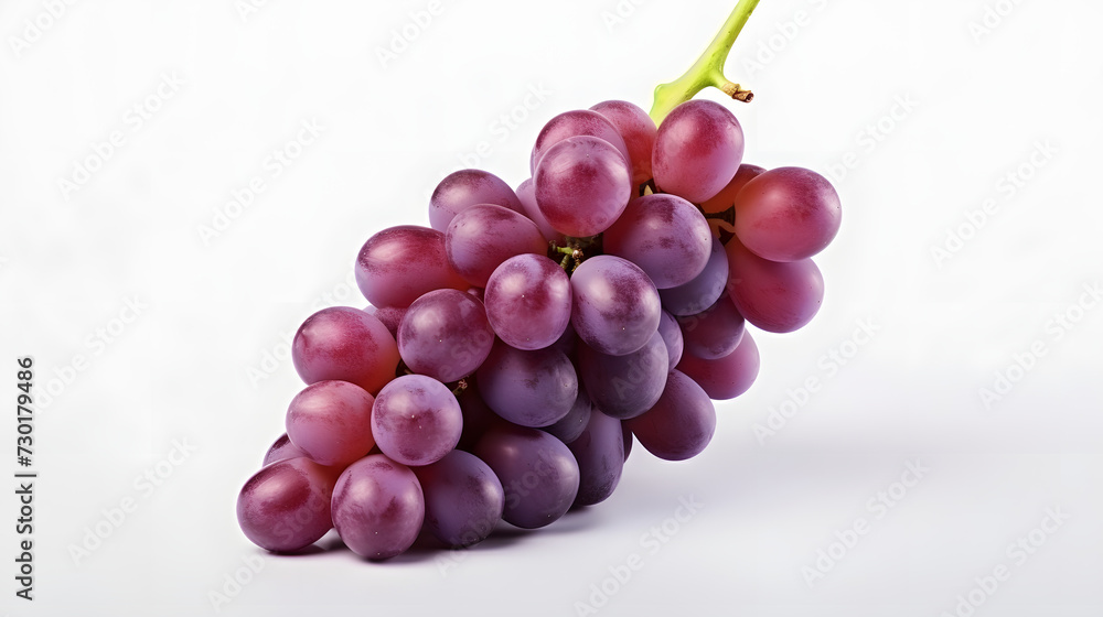 photo of grapes isolated on white background
