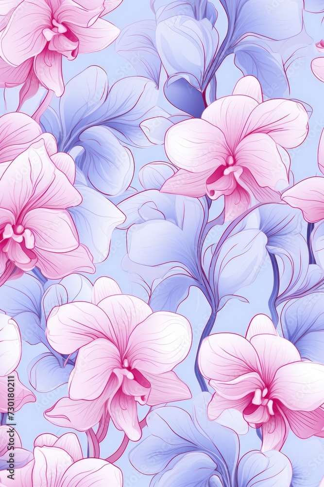 periwinkle, rose, orchid gradient soft pastel line pattern vector illustration