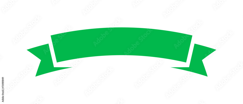 Green banner ribbon Green banner ribbon