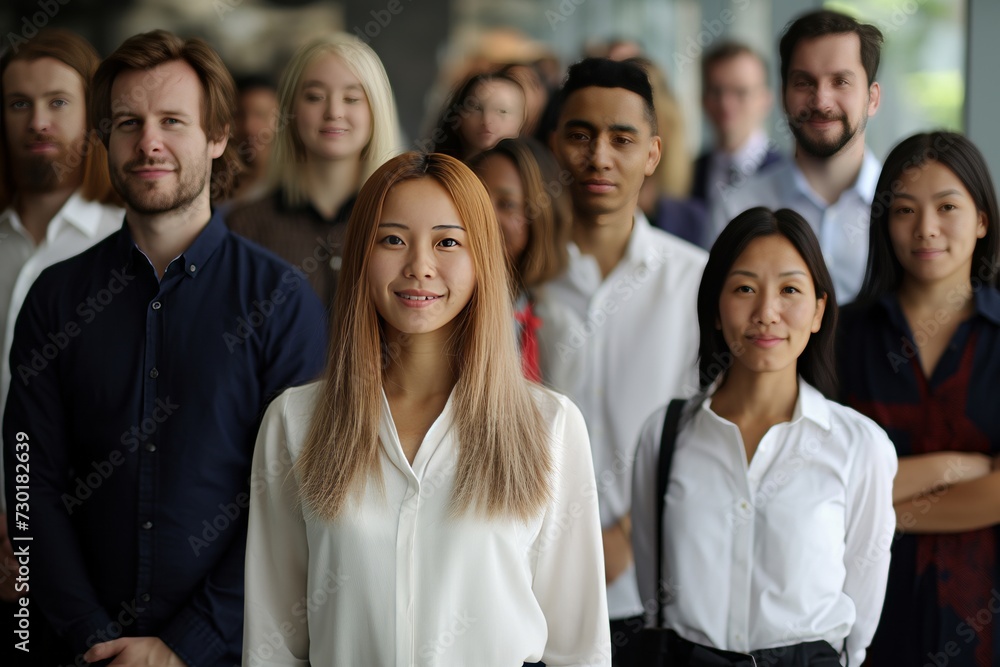 Group portrait of smiling business people Group portrait of smiling business people