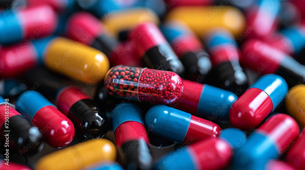 Pile of capsule medcine background concept. Close up image. Pile of capsule medcine background concept. Close up image.