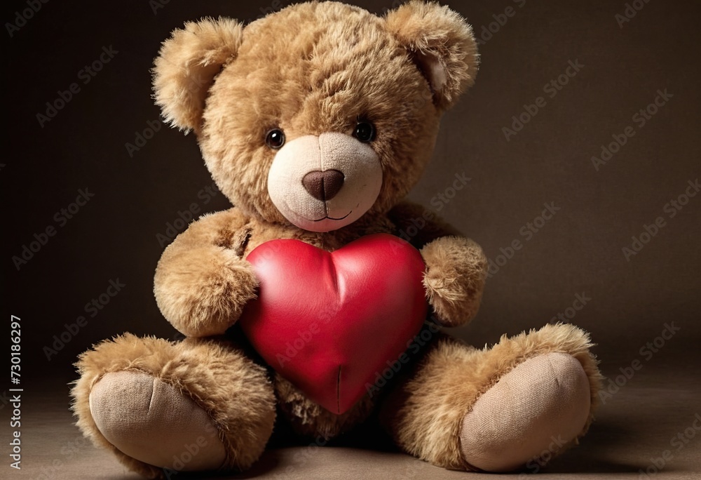 Obraz premium teddy bear with heart