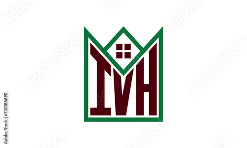 IVH initial letter real estate builders logo design vector. construction ,housing, home marker, property, building, apartment, flat, compartment, business, corporate, house rent, rental, commercial photo