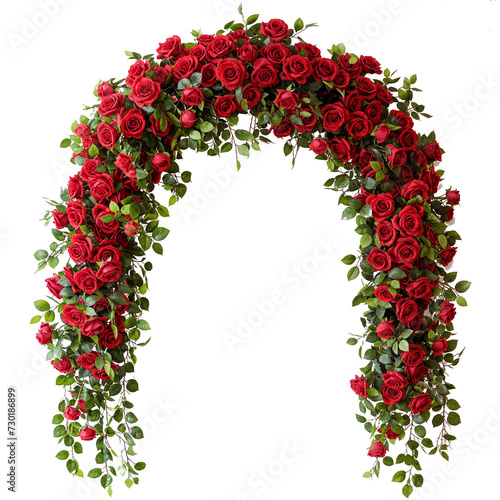 red rose flower arch weding arch PNG transparent background 