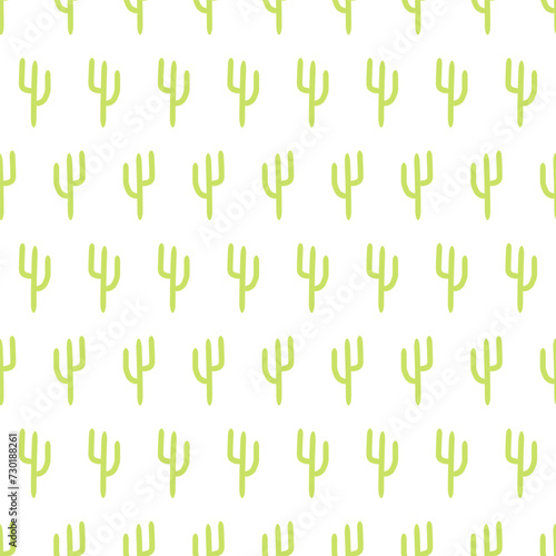 Cactus pattern design. Botanical decorative background in flat style. Repeat and seamless vector