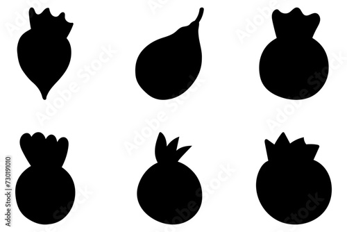 Simple vegetable icon. Healty food flat design