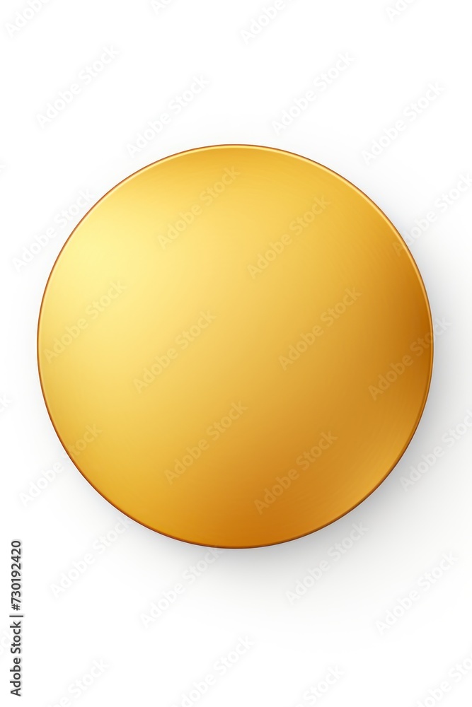 Gold round circle isolated on white background