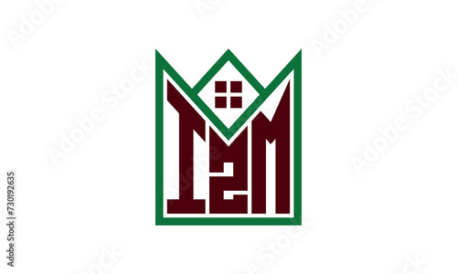 IZM initial letter real estate builders logo design vector. construction ,housing, home marker, property, building, apartment, flat, compartment, business, corporate, house rent, rental, commercial photo