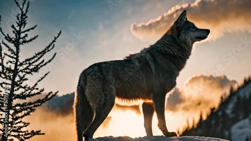 the wolf on the high hill