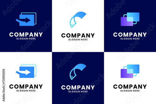 payment technology logo collection, logo design inspiration