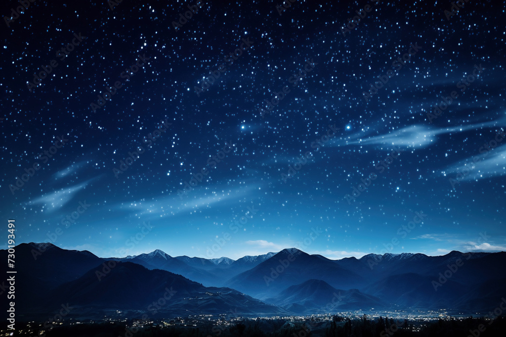 Fototapeta premium Nachthimmel über den Bergen