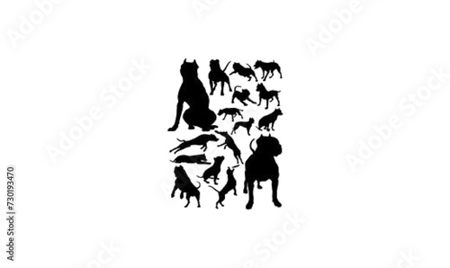 black dog silhouette vector design 