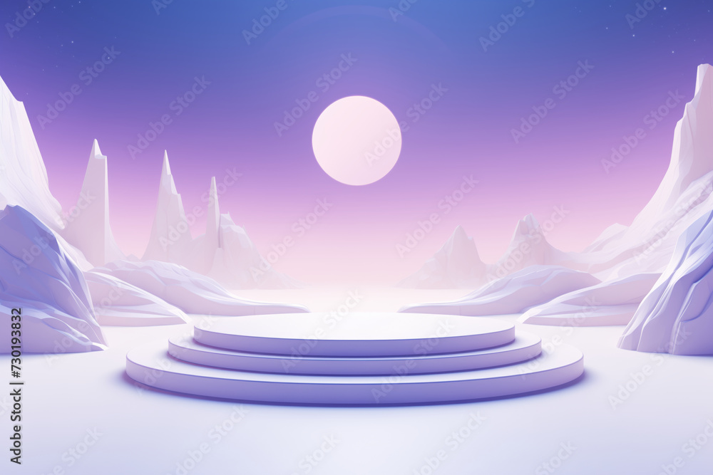 Abstract minimal scene with geometrical forms, Mockup. Abstract minimal scene with geometrical forms, Mockup.