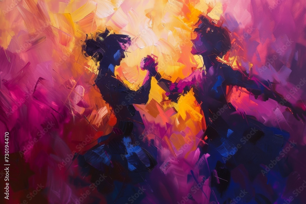 abstract image of two dancing people 