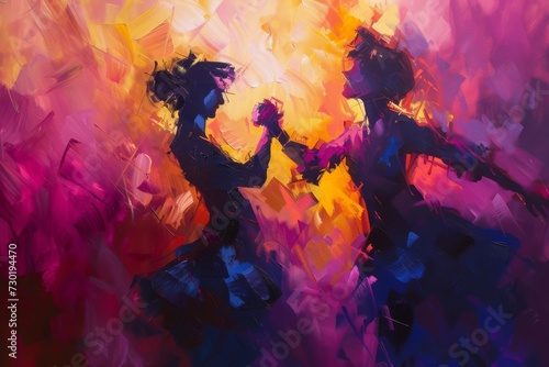 abstract image of two dancing people 