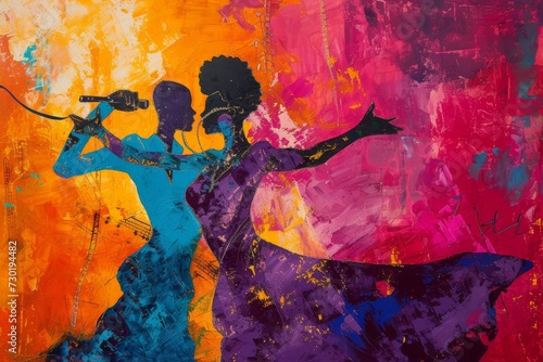 abstract image of two dancing people 