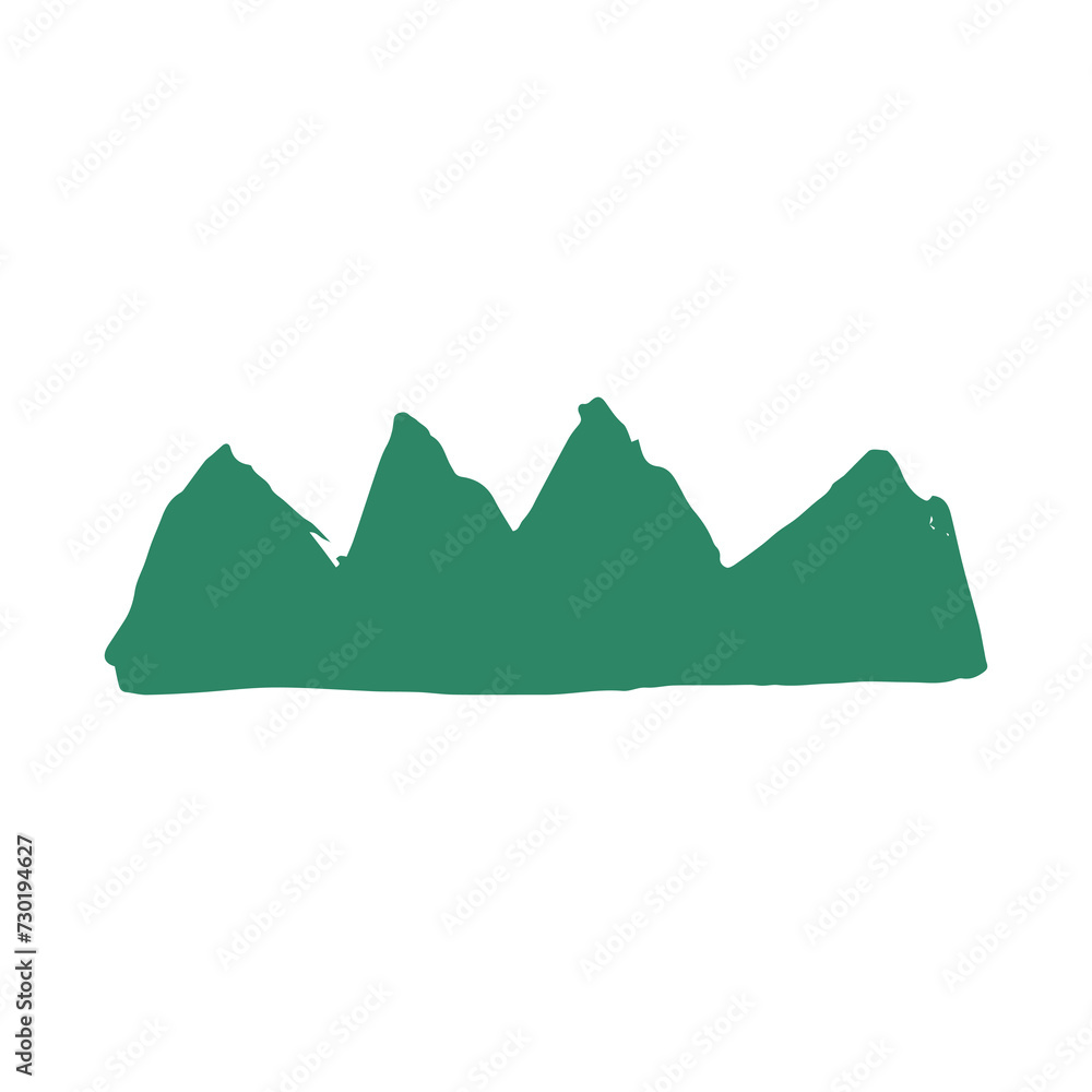 Fototapeta premium abstract green mountain landscape element