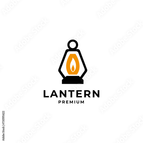 Lantern logo, Classic lamp logo icon design , Restaurant Vintage Logo design vector
