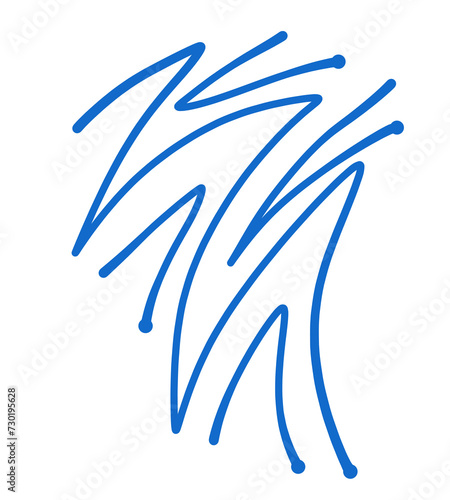 illustration abstract icon monoline blue