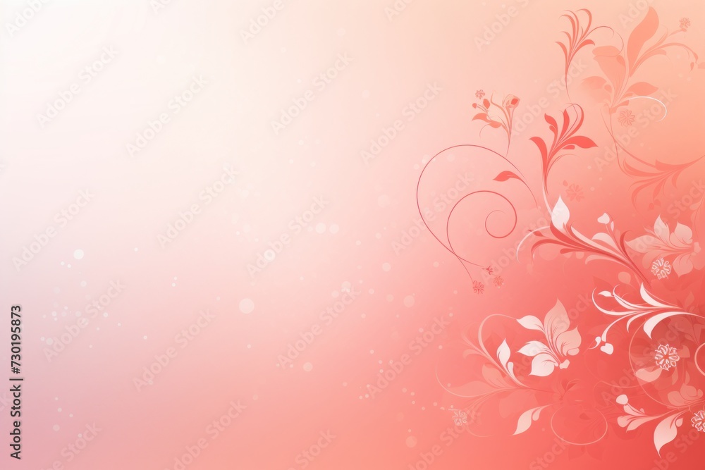salmon soft pastel gradient modern background with a thin barely noticeable floral ornament