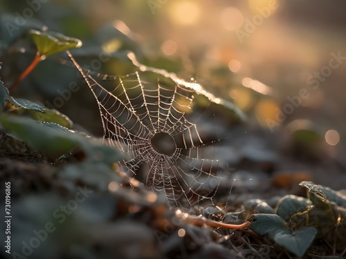 shining spider web