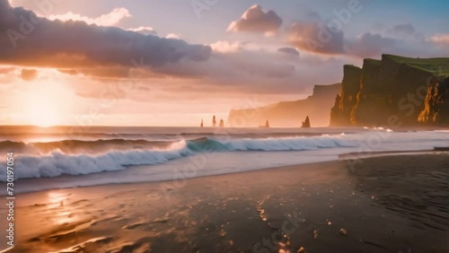 beautiful view of the beach in the clear sky