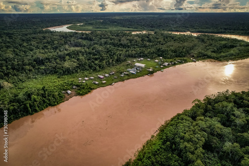 aerial view of the river