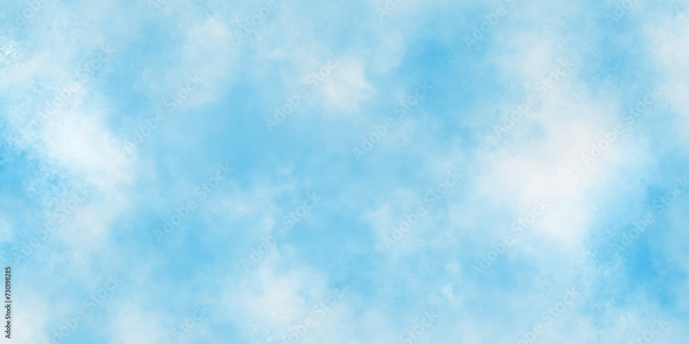 Watercolor illustration art marble painting abstract blue color texture, Hand painted abstract soft sky blue watercolor sky and clouds, Stain artistic vector used as being an element, design and card.
