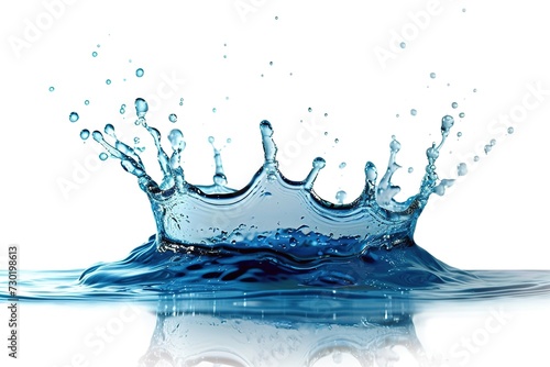 blue splash of water in the shape of a crown