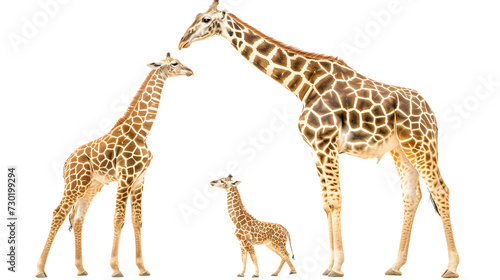 A Group of Giraffes Standing Together