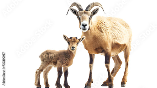 Goat and Baby Goat Standing Together