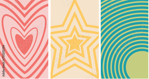 abstract background, Retro backgrounds, groovy, hippie 70s, vector background